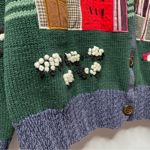 Vintage Oversized Northern Reflections V Neck Grandma Cottage Cabincore Cardigan - Picture 5 of 8